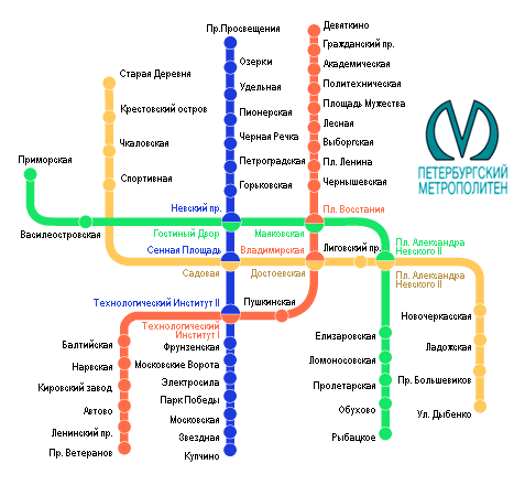 Владимирская метро схема метро